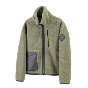 CG Zip-Up Sherpa Fleece Jacket - Olive Green