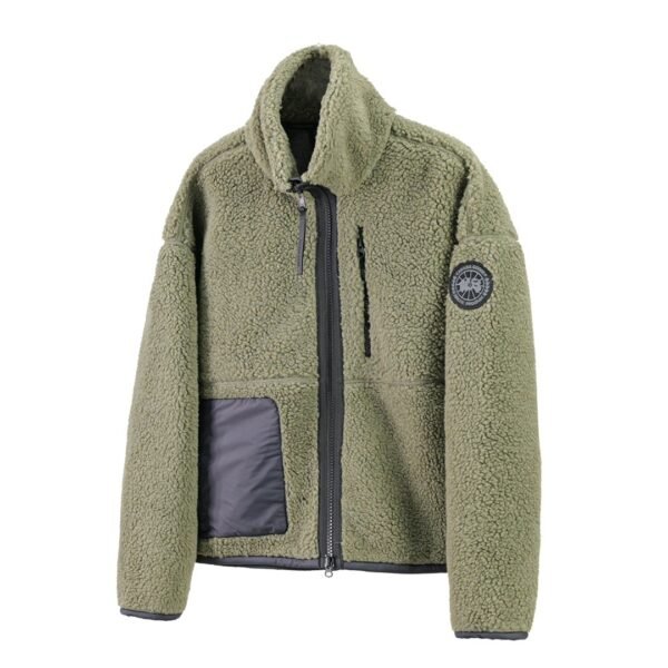 CG Zip-Up Sherpa Fleece Jacket - Olive Green