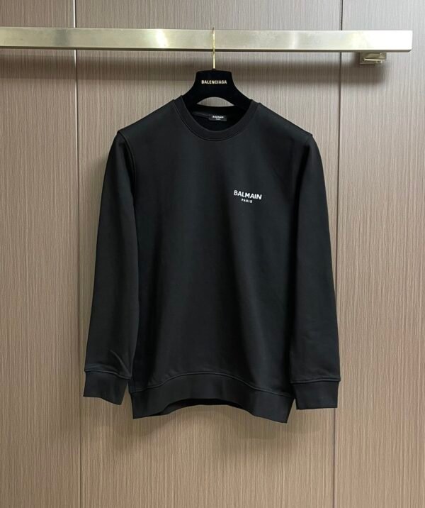 BLMN Logo-Print Crewneck Cotton Jumper - Black