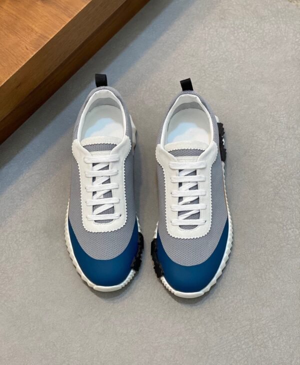 1 HRMS Mesh Low-Top Trainers – Grey Blue & Orange