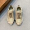 HRMS Suede & Leather Low-Top Trainers – Sand Beige