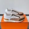 HRMS Low-Top Suede & Leather Trail Trainers – Brown & White Contrast