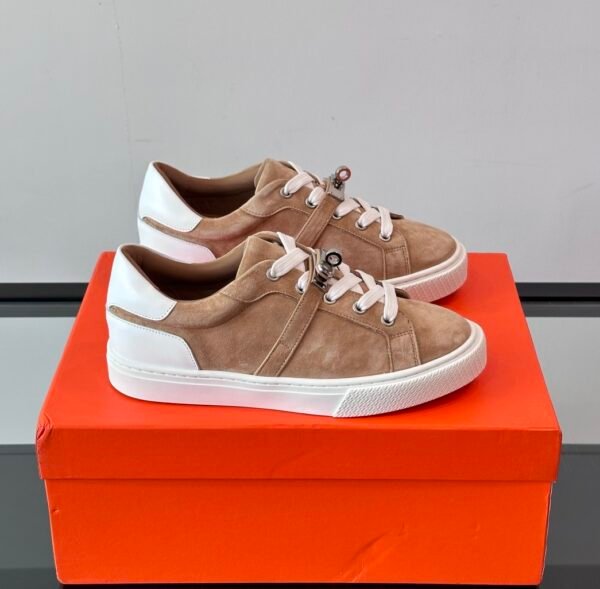 1 HRMS Day Suede Trainers with Functional Kelly Buckle - Beige