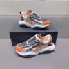 AMR Mesh & Suede Bone Runner Trainers – Grey Black & Orange