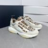 AMR Mesh & Suede Bone Runner Trainers – Brown & Beige