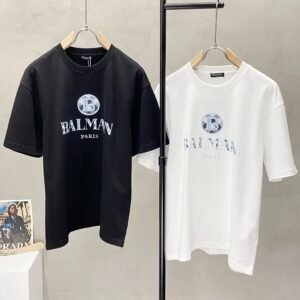 BLMN Paris Rhinestone Details Logo-Print T-Shirt