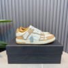 1 AMR Skel Leather Trainers – Alabaster with White Accents