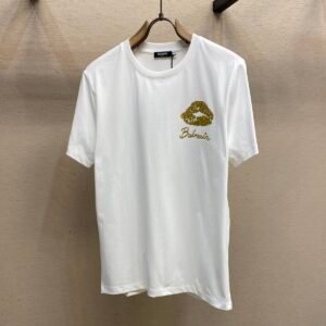 BLMN Gold Logo Kiss Print T-Shirt - White