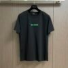 BLMN Bright Green Logo-Print Crewneck T-Shirt - Black
