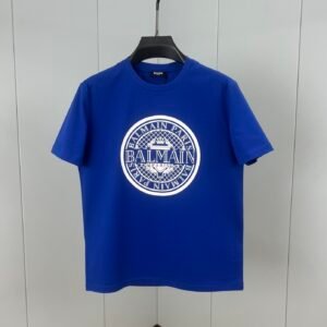 BLMN Paris Coin Logo Flocked T-Shirt – Blue