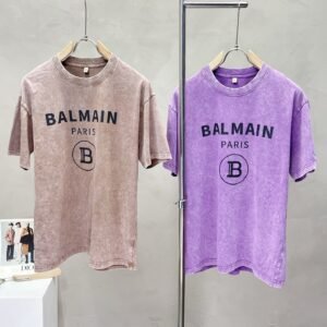 BLMN Paris Logo Washed-Effect Cotton Crewneck T-Shirt