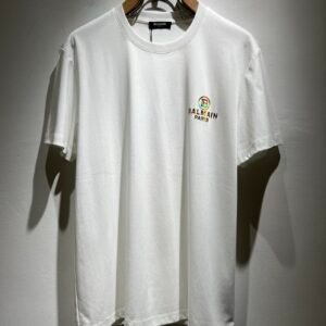 BLMN Paris Holographic Logo Crewneck T-Shirt - White