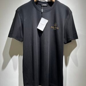 BLMN Paris Holographic Logo Crewneck T-Shirt – Black