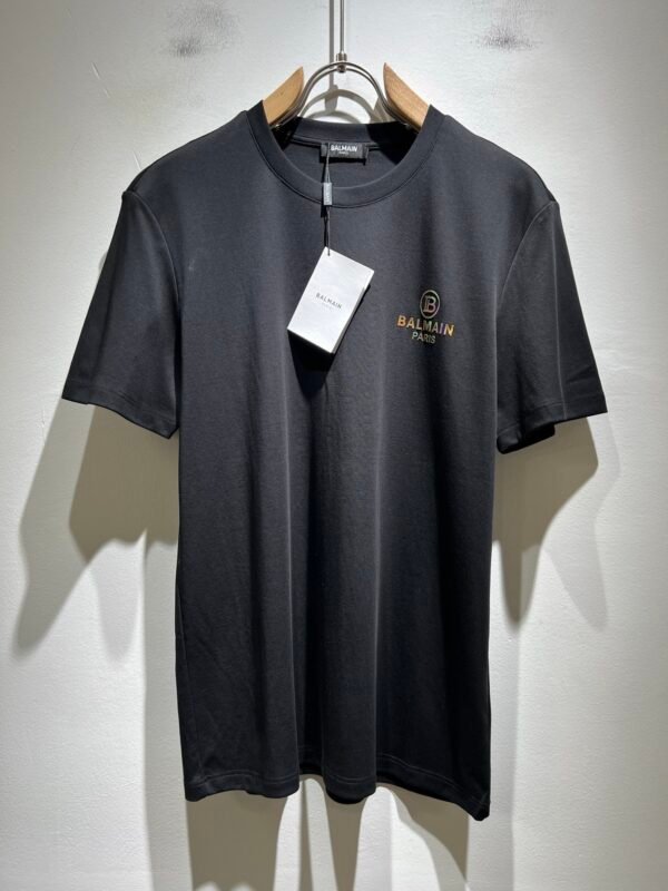 BLMN Paris Holographic Logo Crewneck T-Shirt – Black