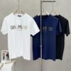 BLMN Paris Gold Foil Logo Crewneck Cotton T-Shirt