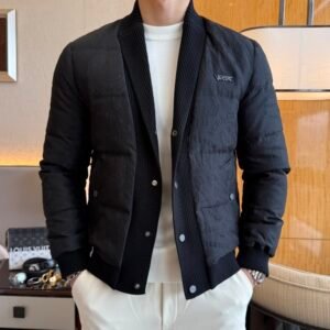 1 VRSC Jeans Couture Quilted Puffer Jacket - Black