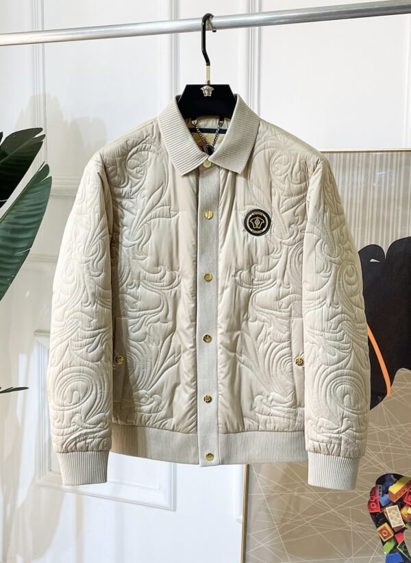 VRSC Quilted Barocco Bomber Jacket - Gold Buttons