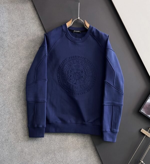 BLMN Embroidered Medal Logo Jumper - Blue