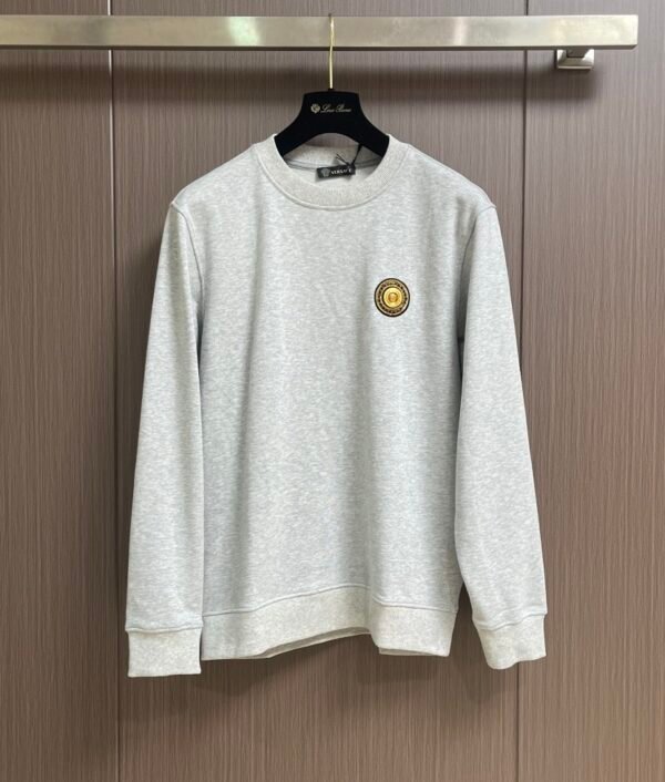 VRSC Sundial Medusa Embroidered Logo Jumper – Light Grey