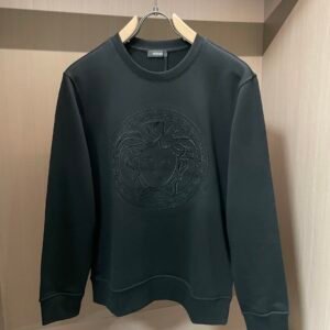VRSC Tonal Medusa Crewneck Cotton Jumper – Black