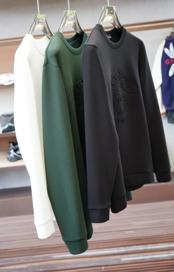 VRSC Embroidered Medusa Crewneck Jumper – Green