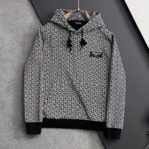 BLMN Monogram-Jacquard Cotton Hoodie