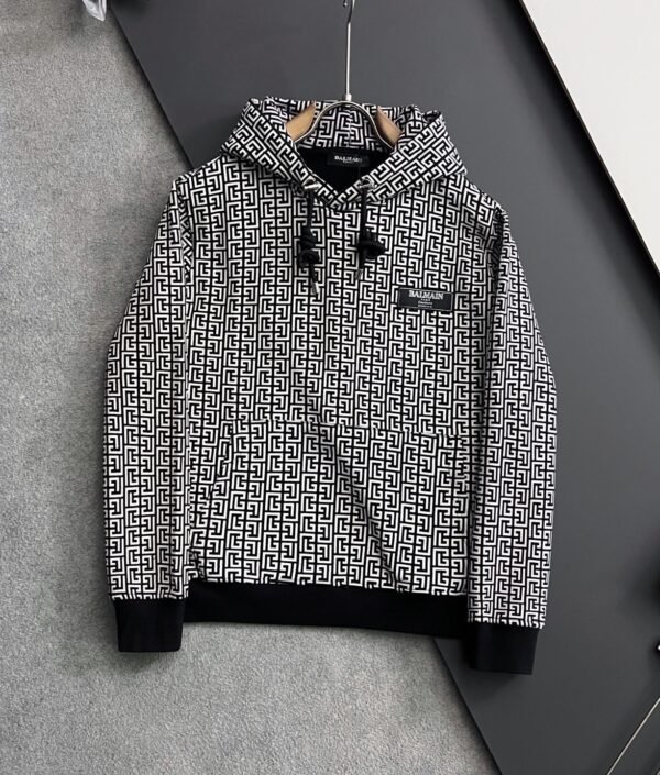 1 BLMN Monogram-Jacquard Cotton Hoodie