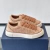 1 DXR CD Spin Suede & Oblique Canvas Trainers – Beige
