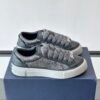 1 DXR CD Spin Grained Calfskin & Oblique Canvas Trainers – Anthracite Grey
