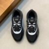 1 DXR Technical Mesh & Leather Trainers – Black Reflective