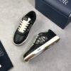 DXR CD Black Leather Beige & Black Dior Oblique Panels Low-Top Trainers