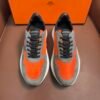 1 HRMS Suede Low-Top Trainers – Orange & Grey