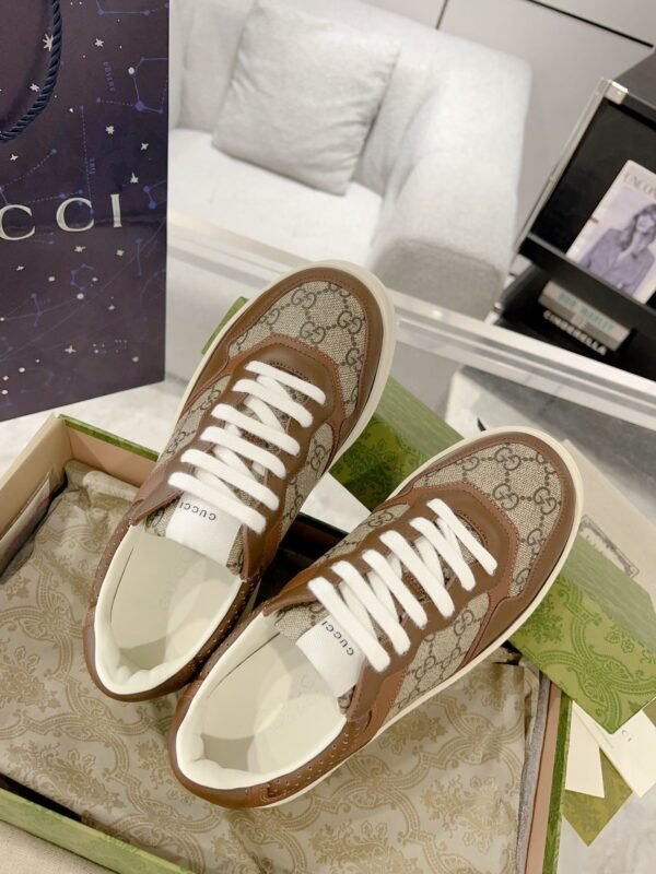 GCCI Low-Top Monogram Trainers - Brown