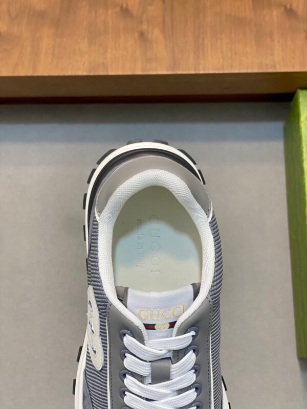 GCCI Low-Top Trainers with Logo Patch - Grey