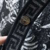 VRSC Baroque Medusa Pattern Greek Key Border Collar Jacket
