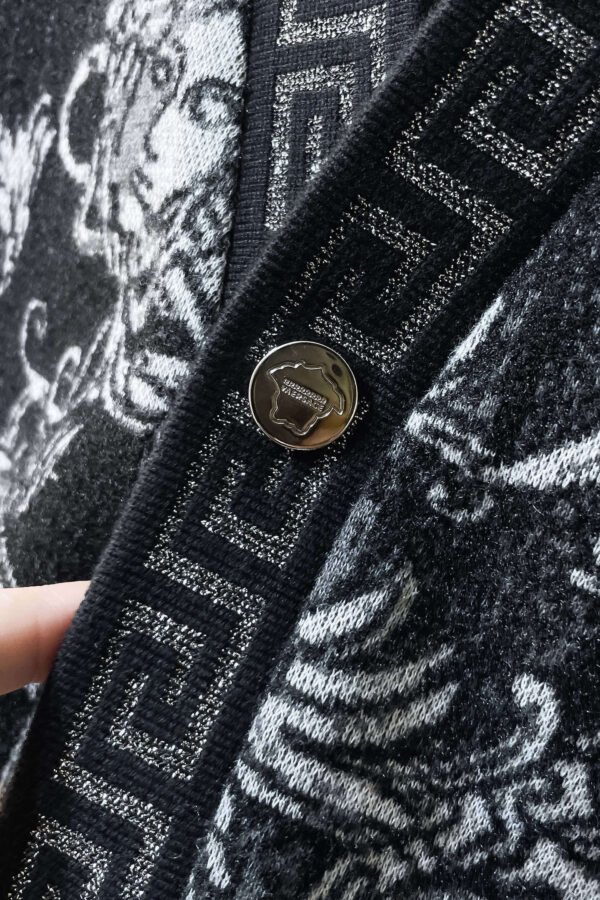 VRSC Baroque Medusa Pattern Greek Key Border Collar Jacket