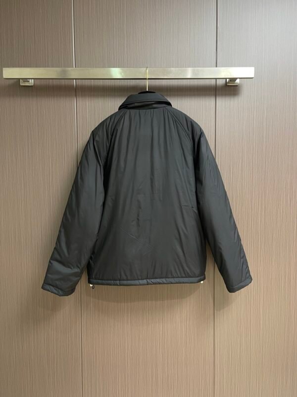 FND Snap-Button Jacket with Contrast Patterned Lining - Black