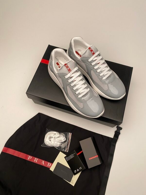 13a29ef7 PRDA Trainers with Mesh Panels and Contrast Smooth Overlays - Grey