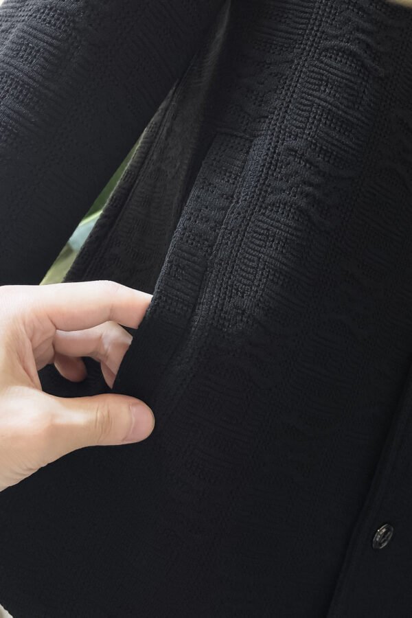 FND Textured Button-Front Jacket - Black