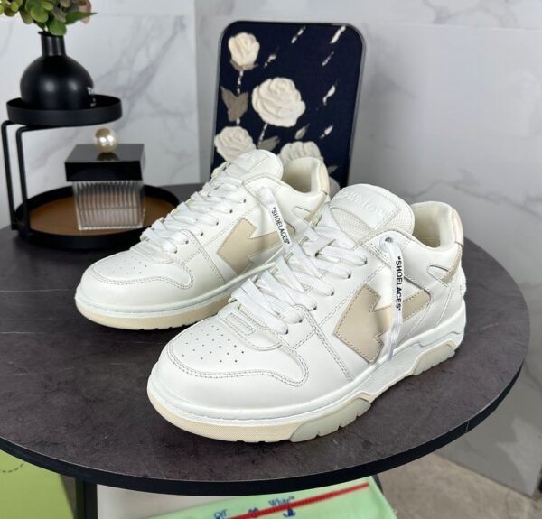 OFFW Trainers with Beige Contrast Panels