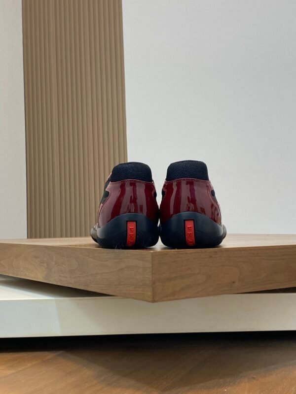 1479fc9a PRDA Trainers with Mesh and Contrast Smooth Overlays - Burgundy