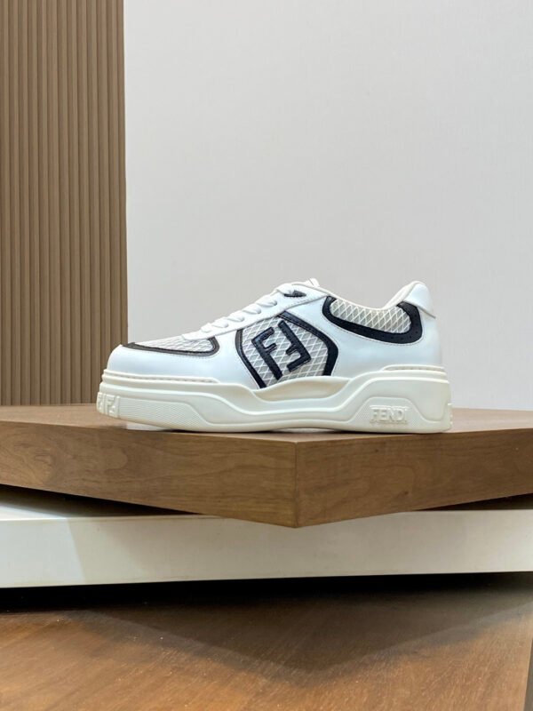 FND Low-Top Trainers With Black Contrast  Details - White