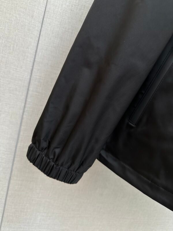 FND Hooded Zip-Up Jacket with Mesh Panel Detail - Black