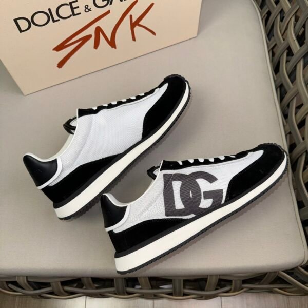 DG Low-Top Trainers with Black & White Contrast Panels