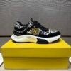 FND Low-Top Chunky Trainers with All Over Pattern - Black/Cream