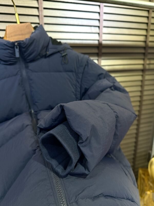 BRBY Hooded Padded Puffer Jacket - Navy Blue