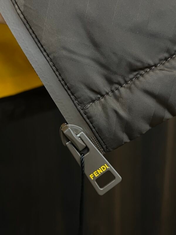 FND All-Over Monogram Hooded Zip-Up Jacket - Brown