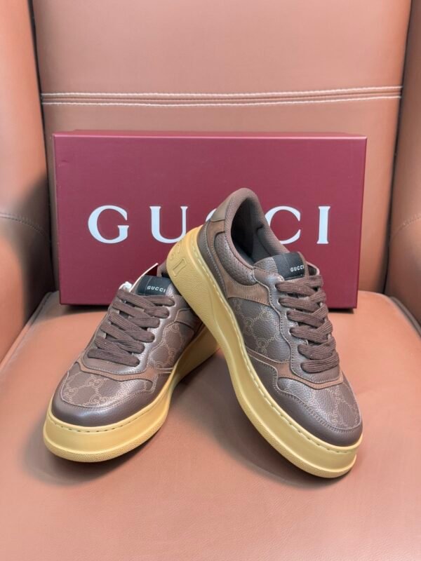 17c7df37 GCCI Low-Top Monogram Trainers - Dark Brown