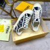 18b9bfbb FND Low-Top Trainers with All-Over Logo Pattern - Navy/White