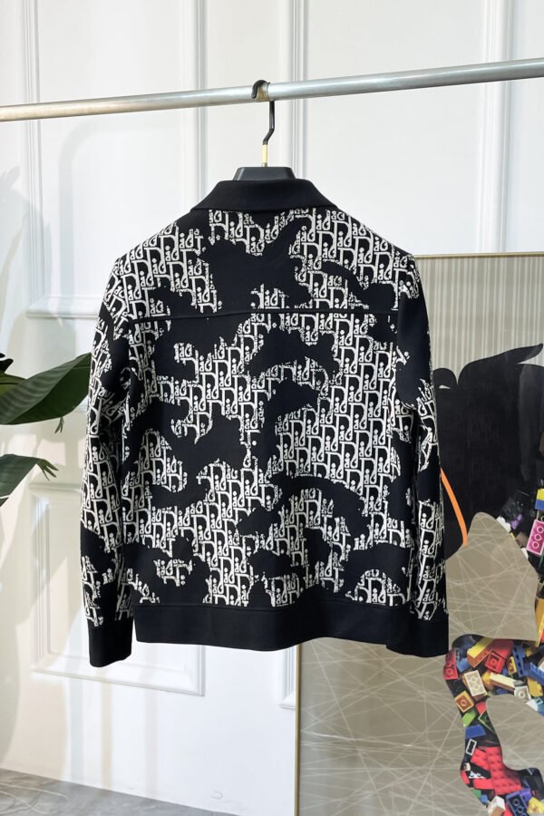 1926e005 CD Monogram Jacket with Snap-Buttons - Black